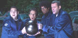 Franklin (Hill), Evan (Stiller), Jamarcus (Ayoade) and Bob (Vaughn)