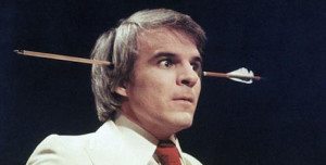 Steve Martin during one of his funny skits