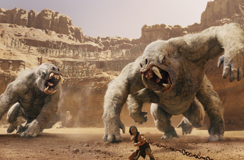 John Carter (Taylor Kitsch) fights the white apes