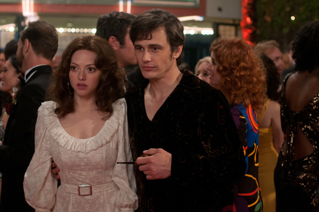 Seyfried as Linda Lovelace and James Franco as young Hugh Hefner