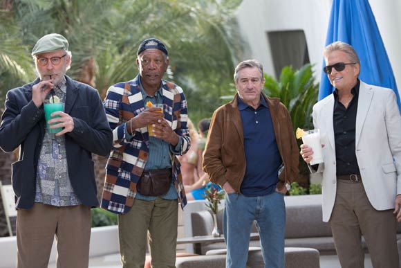 Kevin Kline as Sam, Morgan Freeman as Archie, Robert De Niro as Paddy, and Michael Douglas Billy in LAST VEGAS