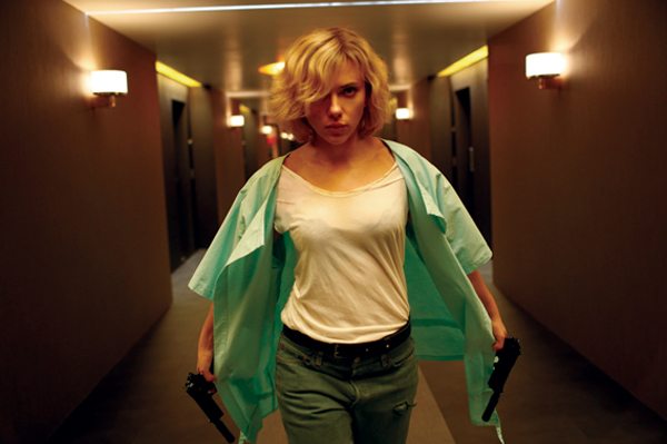 Scarlett Johansson as a determined Lucy