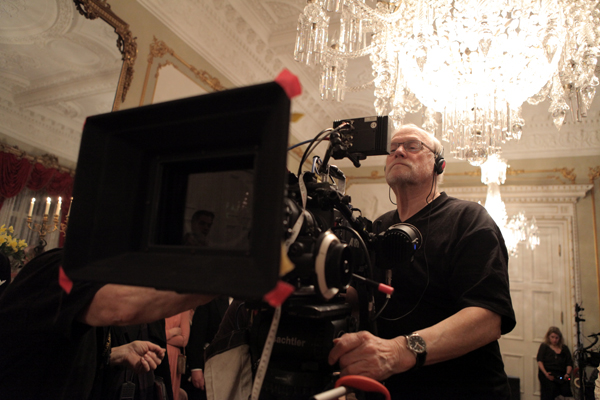 Director Jan Troell on the set of The Last Sentence