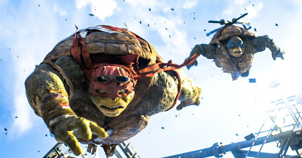 Raphael and Leonardo leap to save April's life