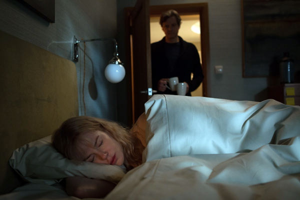 Christine sleeps as Ben returns to bed