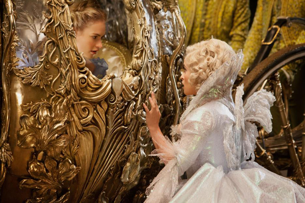 Ella and her Fairy Godmother (Helena Bonham Carter)