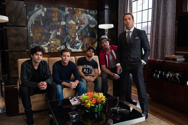 Adrian Grenier, Kevin Connolly, Jerry Ferrara, Kevin Dillon, and Jeremy Piven in Entourage