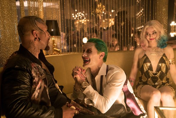 COMMON as Monster T JARED LETO as The Joker and MARGOT ROBBIE as Harley Quinn