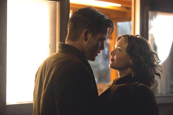 Chris Pine as Bernie Webber and Holliday Grainger as Miriam