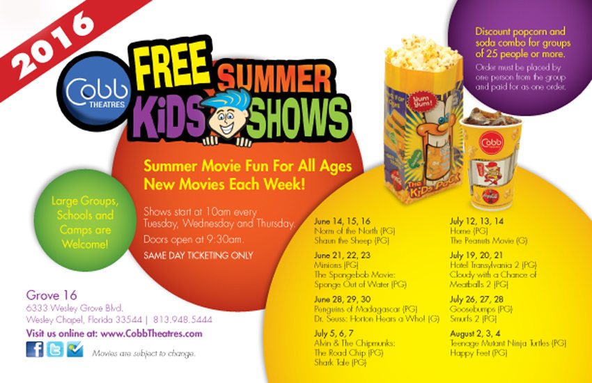 Cobb Kids Summer Shows 2016 Grove Wesley Chapel