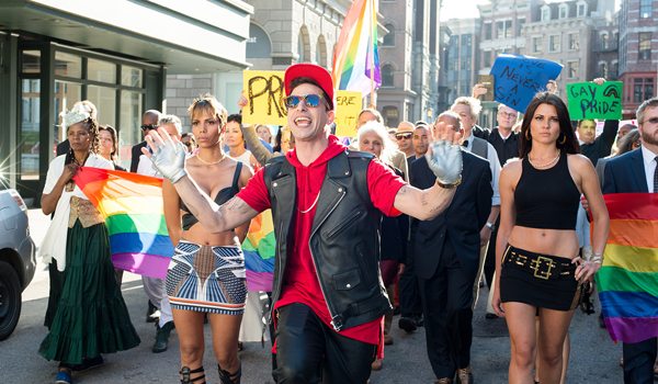 Conner4Real (Andy Samberg) at a gay pride ralley