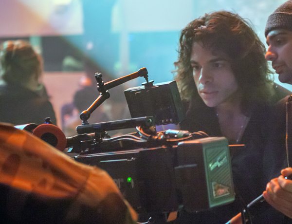 Director Paul Dalio on the set of Touched With Fire