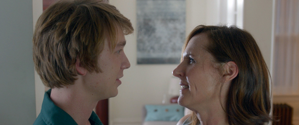 Thomas Mann as "Greg" and Molly Shannon as "Denise" in ME AND EARL AND THE DYING GIRL. Photo coutesy of Fox Searchlight Pictures.