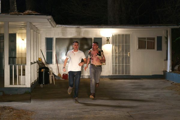 Johnny Simmons as Hopper Gibson and Ethan Hawke as Hopper Sr in THE PHENOM