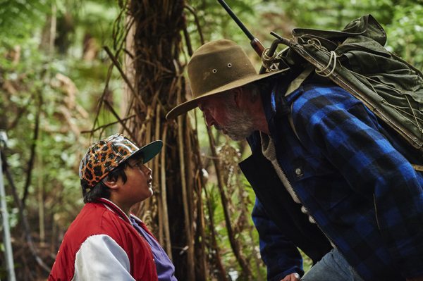 Julian Dennison (Ricky) gets a tongue lashing from Sam Neill (Hector)