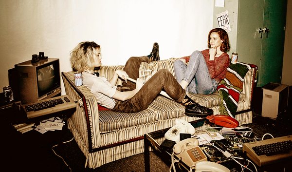 Mackenzie Davis as Cameron Howe and Kerry Bishe as Donna Clark in HALT AND CATCH FIRE season 2
