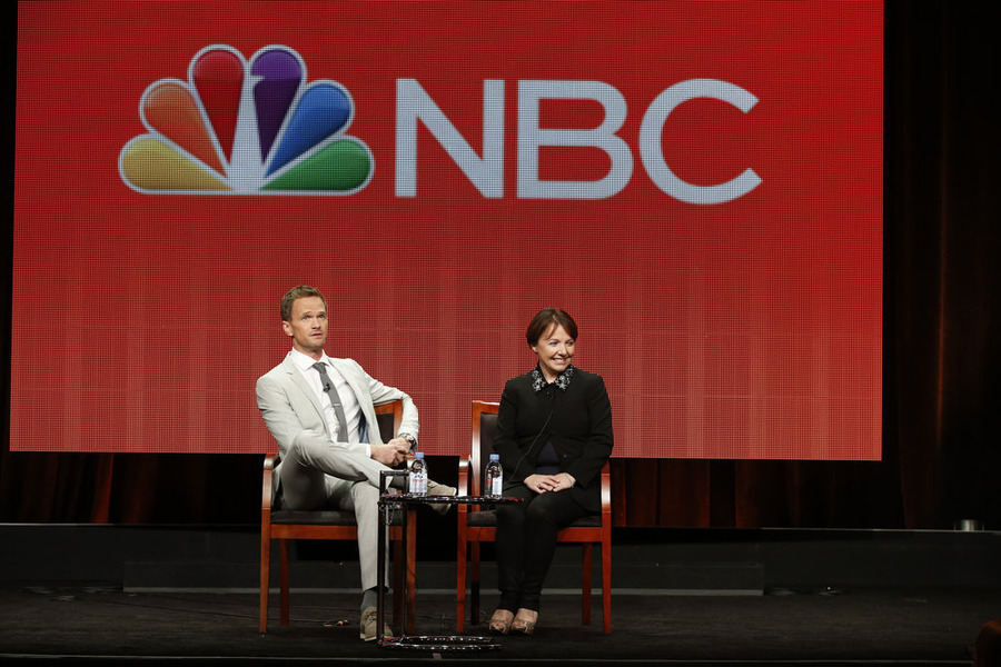 NBCUNIVERSAL EVENTS --  NBCUniversal Press Tour, August 2015 -- NBC's "Best Time Ever With Neil Patrick Harris"  Session -- Pictured: (l-r) Neil Patrick Harris, Executive Producer & Star; Siobhan Greene, Executive Producer -- (Photo by: Ben Cohen/NBCUniversal)
