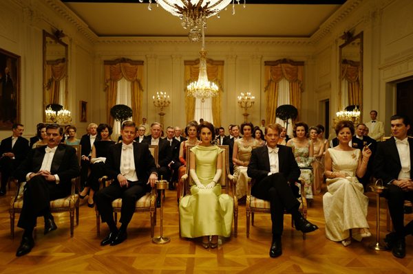 Natalie Portman, Peter Sarsgaard, and Caspar Phillipson in Jackie