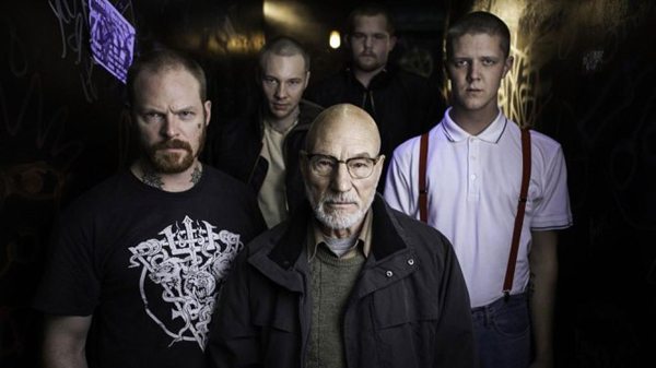 Neo Nazi Darcy Banker (Patrick Stewart) brings on his vicious red laces