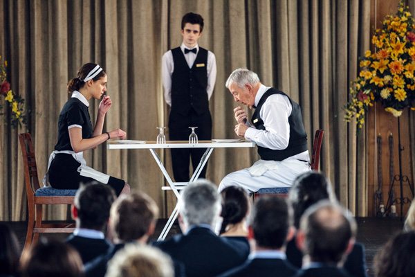 People at the Hotel are treated to a dating dining demonstration