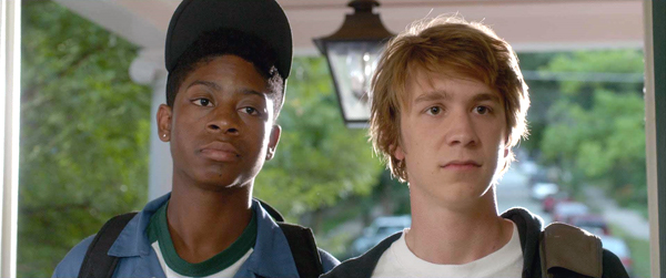RJ Cyler as "Earl" and Thomas Mann as "Greg" in ME AND EARL AND THE DYING GIRL. Photo coutesy of Fox Searchlight Pictures.