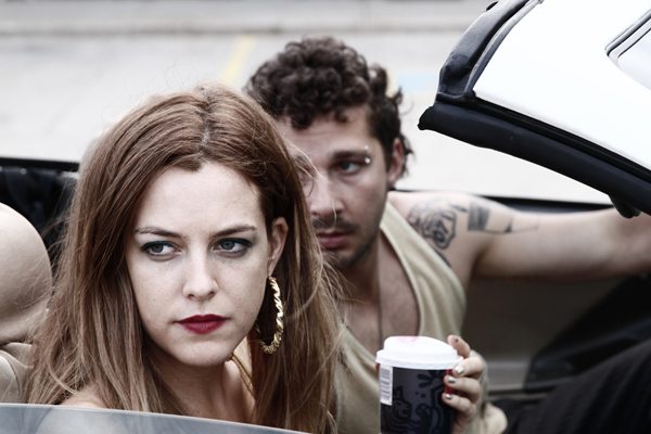 Riley Keough as Krystal and Shia LaBeouf as Jake in American Honey