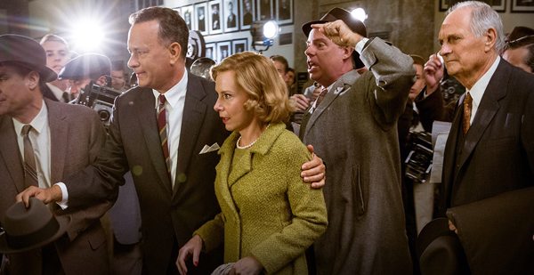 Tom Hanks as Donavan Amy Ryan as his wife and Alan Alda as he boss in BRIDGE OF SPIES