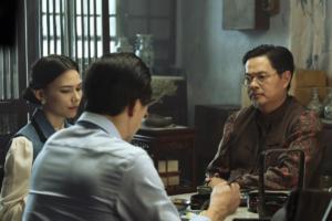 Isabel De Souza (Teresa Daley,  Lim Tian Bai (Ludi Lin) and Mr Pan (Jordon Voon)